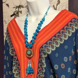 Paradise Blue Beaded Necklace